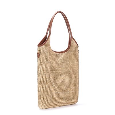Bolsa Shopper Tramado Alça Dupla Bege