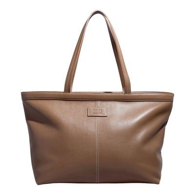 Bolsa Grande Couro Floater Marrom Alça Ombro