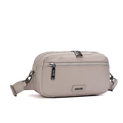 Necessaire Nylon Cinza Alça Ombro
