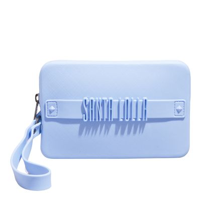 Clutch Borracha Azul Bebê Alça De Mão