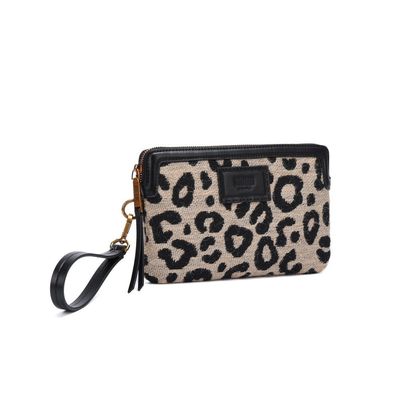 Clutch Tramado Animal Print Alça De Mão