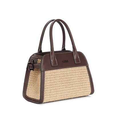 Bolsa Tramado Marrom Cocoa Alça Dupla
