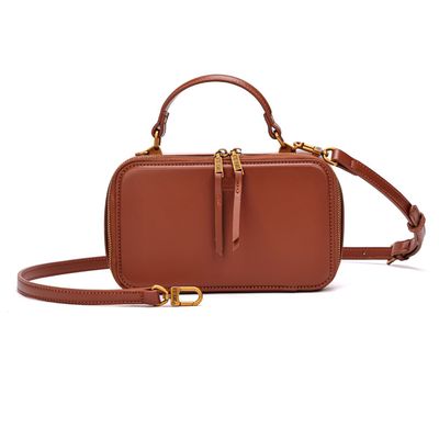 Bolsa Pequena Soft Marrom Alça Dupla