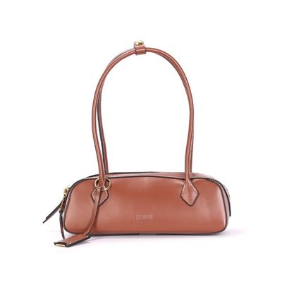 Bolsa Baguete Soft Marrom Alça Ombro