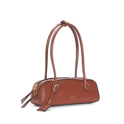 Bolsa Baguete Soft Marrom Alça Ombro