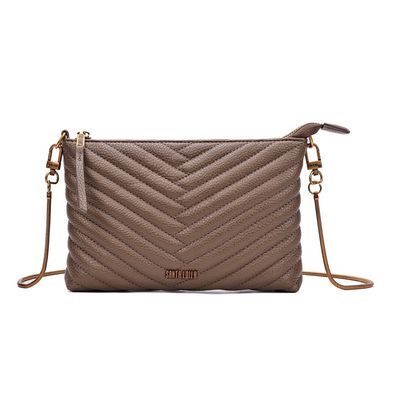 Bolsa Clutch Floater Cinza Fog Alça Corrente