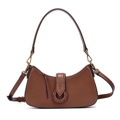 Bolsa Baguete Soft Marrom Alça Dupla