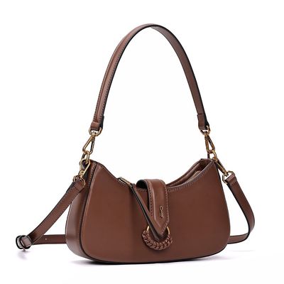 Bolsa Baguete Soft Marrom Alça Dupla