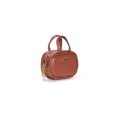 Bolsa Pequena Soft Marrom Cinnamon Alça Transversal