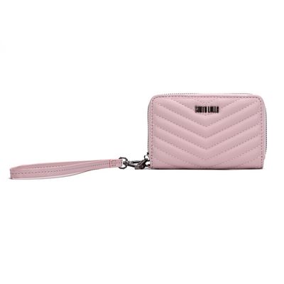Carteira Soft Rosa Matelassê Alça De Mão