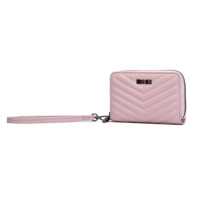 Carteira Soft Rosa Matelassê Alça De Mão