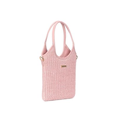 Bolsa Tramado Rosa Alça Dupla