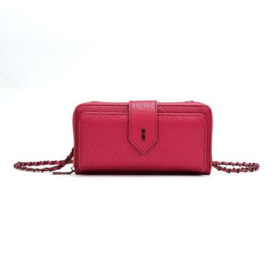 Bolsa Carteira Floater Rosa Pink Alça Corrente Transversal