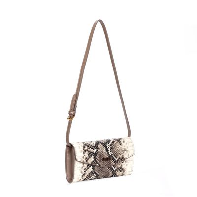 Bolsa Carteira Animal Print Cobra Alça De Ombro