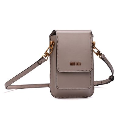 Bolsa Carteira Soft Cinza Fog Alça Transversal