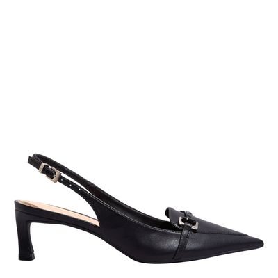 Scarpin Preto Napa Soft Bico Fino Bridão