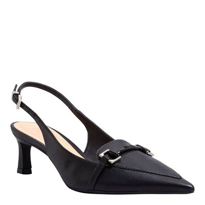 Scarpin Preto Napa Soft Bico Fino Bridão