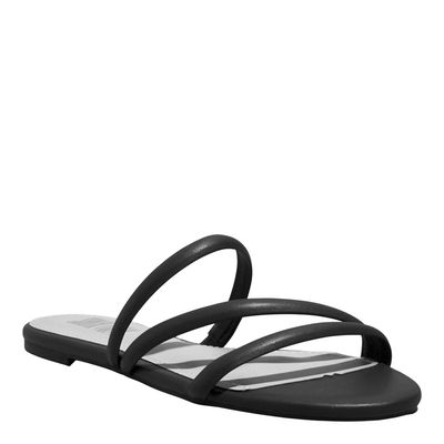 Rasteira Napa Soft Preta Tiras Finas
