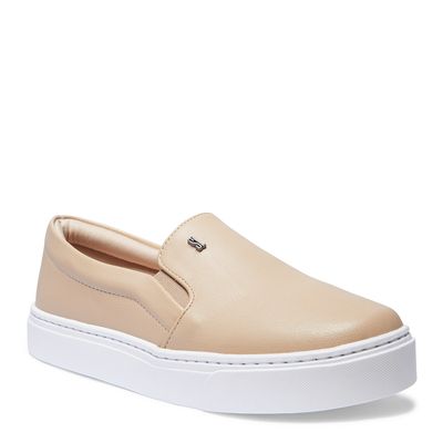 Tênis Slip On Bege Flatform