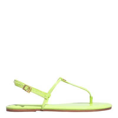 Rasteira Salomé Verniz Anzeli Verde Fresh