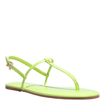 Rasteira Salomé Verniz Anzeli Verde Fresh