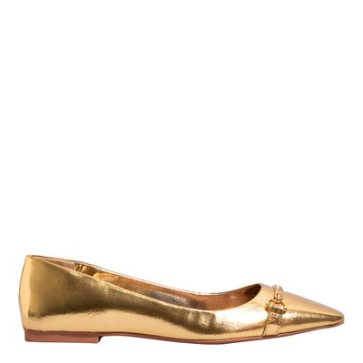 Sapatilha Metalizado Reflexo Ouro