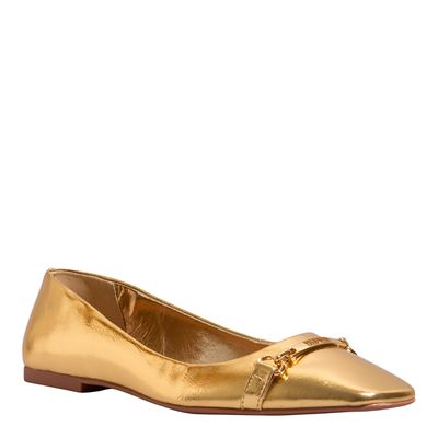 Sapatilha Metalizado Reflexo Ouro