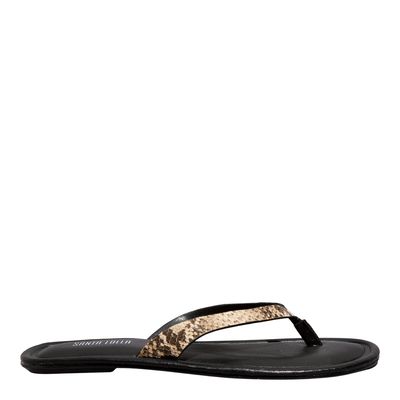Rasteira Animal Print Couro Estampa Cobra