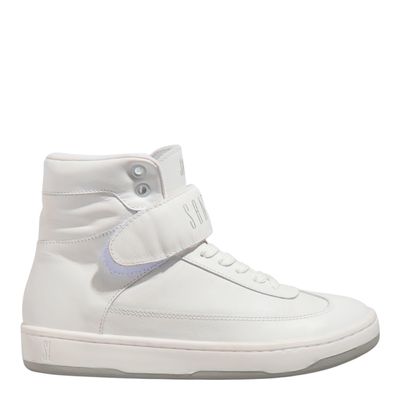 Tênis Couro Confort Cano Alto Branco