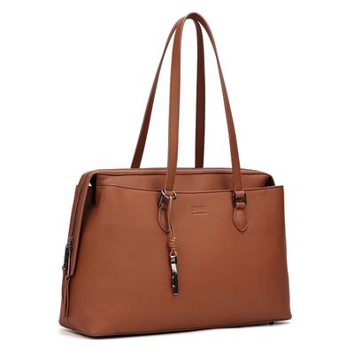 Bolsa Grande Soft Marrom Safari Alça Ombro