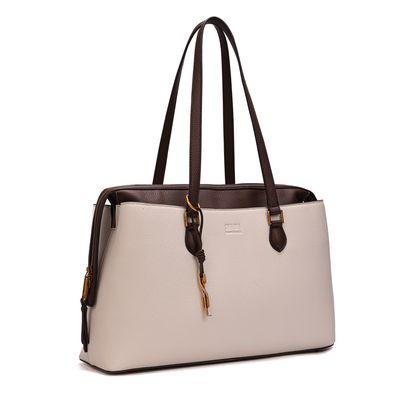 Bolsa Grande Floater Bege Alça Ombro