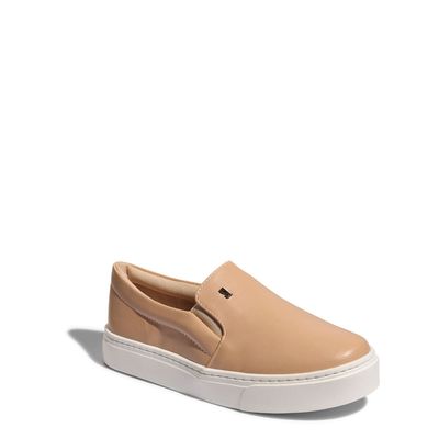Tênis Slip On Flat Bege