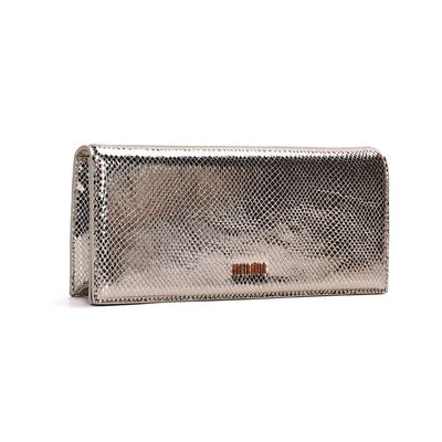 Clutch De Mão Metalizado Dourado