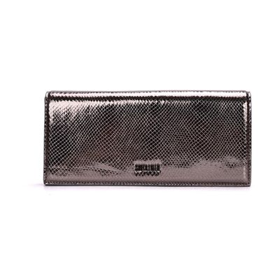 Clutch De Mão Metalizado Cinza Grafite