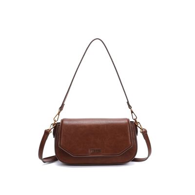 Bolsa Baguete Rustica Marrom Alça Dupla