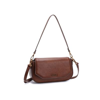 Bolsa Baguete Rustica Marrom Alça Dupla