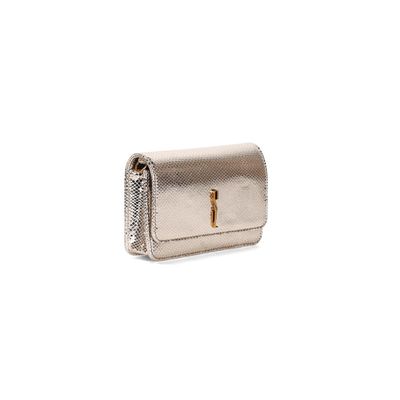 Bolsa Metalizada Dourada Transversal