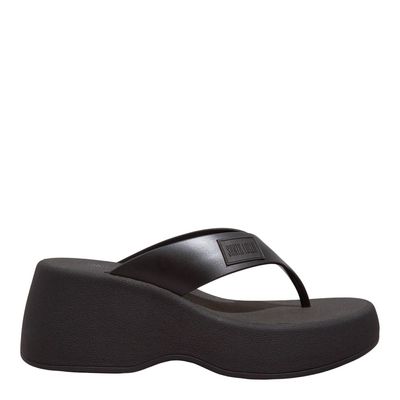 Tamanco Thong Plataforma Borracha Preto